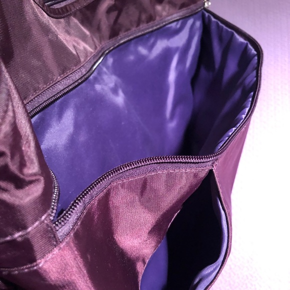 Nylon Tote with Laptop Pocket - Purple - Picture 3 of 6